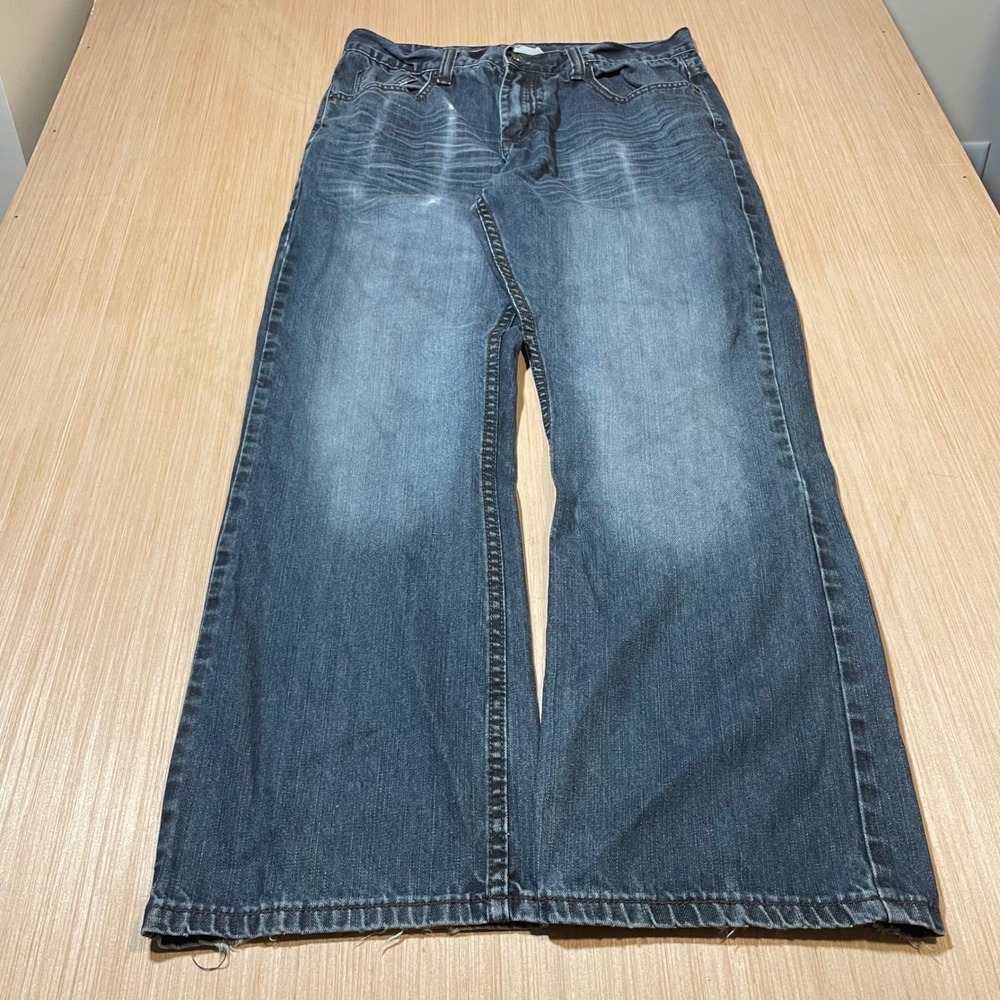 Urban Pipeline Loose Bootcut Jeans Mens 32x30 Blue Faded Y2K Skater Baggy Denim